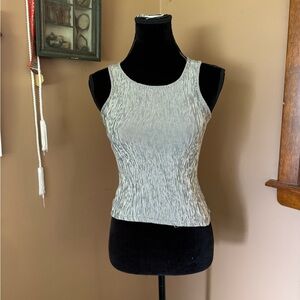 Stylish Women's Gray Ribbed Tank Top